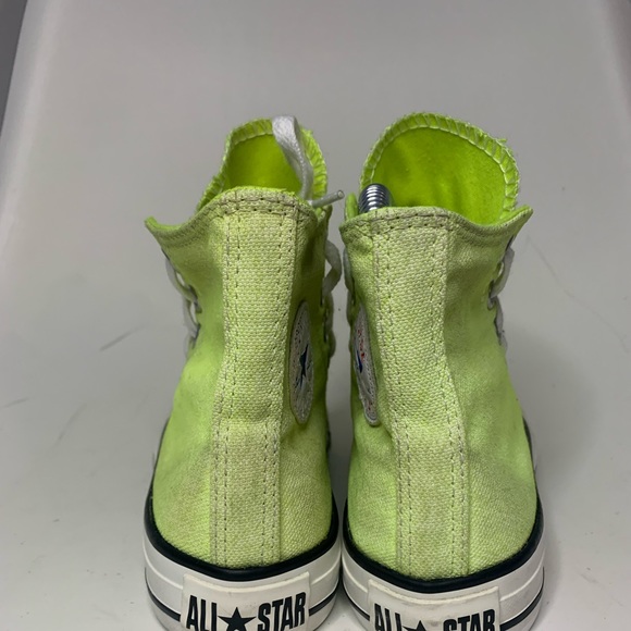 CONVERSE Chuck Taylor All Star Seasonal Neon Yellow High Top sneakers Sz 5 - Picture 5 of 12